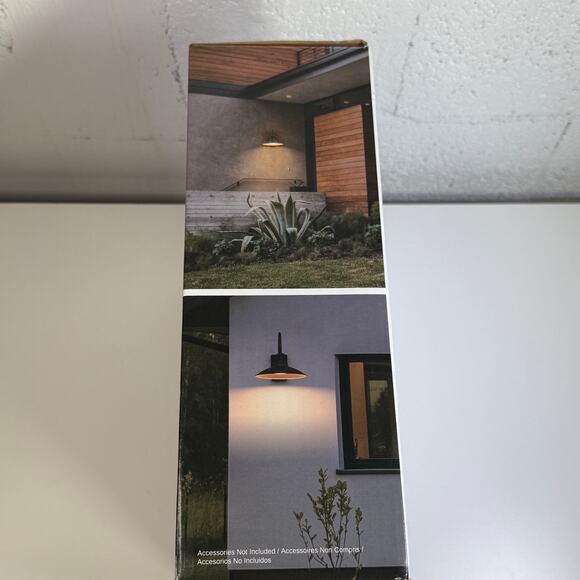 Lutec 12" Barnlight Outdoor Wall Light black/copper, Dusk to dawn - Picture 6 of 9